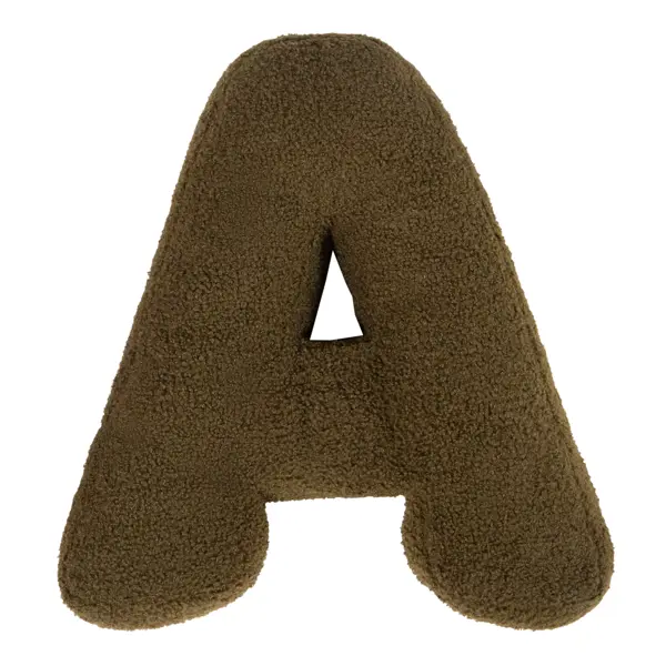 Декоративная подушка Буква А 20x40 см цвет зеленый