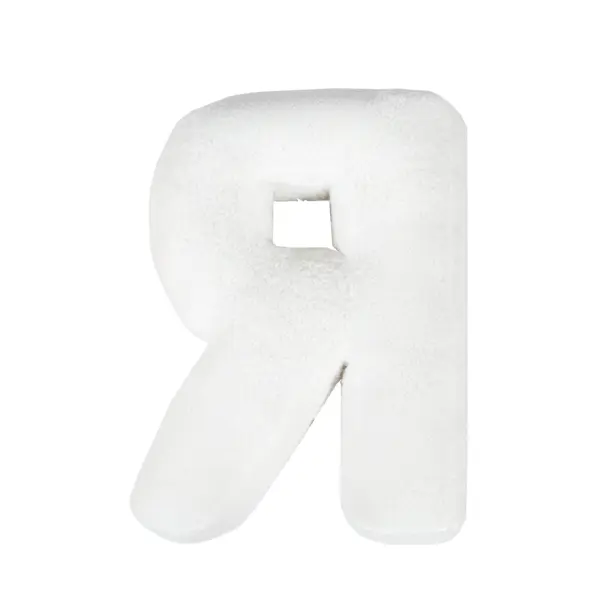 Декоративная подушка Буква Я 20x40 см цвет молочный